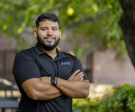 Engineering major Rogelio Garcia